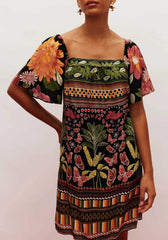 VESTIDO CURTO DECOTE QUADRADO 102411 CACAY