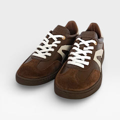 TÊNIS MARROM ESCURO COURO CAMURÇA RETRÔ A 13476 0001 0034 AREZZO