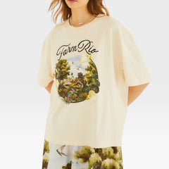 BLUSA T-SHIRT AMPLA PORTAL PAISAGEM 358761 FARM RIO