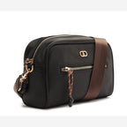 BOLSA TIRACOLO MÉDIA NYLON ALÇA FITA PRETA C 50039 0015 0003 ANACAPRI