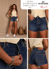 SHORTS JEANS BOYFRIEND BARRA SHFEM00008 REVANCHE