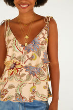 Blusa floral Delhi Farm Rio 362244 detalhes nas costas