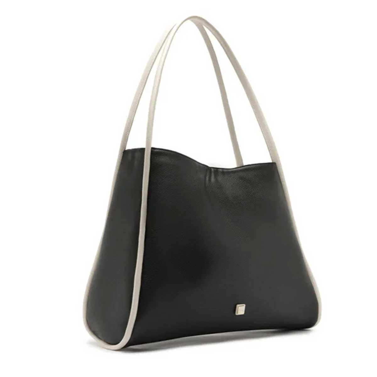 BOLSA SHOPPING GRANDE BOHO BOTÃO PRETA C 50002 0153 0001 ANACAPRI Imagem secundária do produto