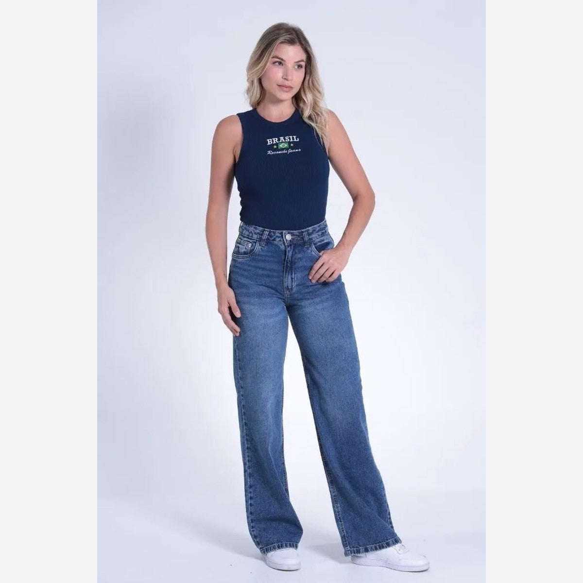 BLUSA REGATA BASICA CANELADA BRASIL BLFEM00195 REVANCHE