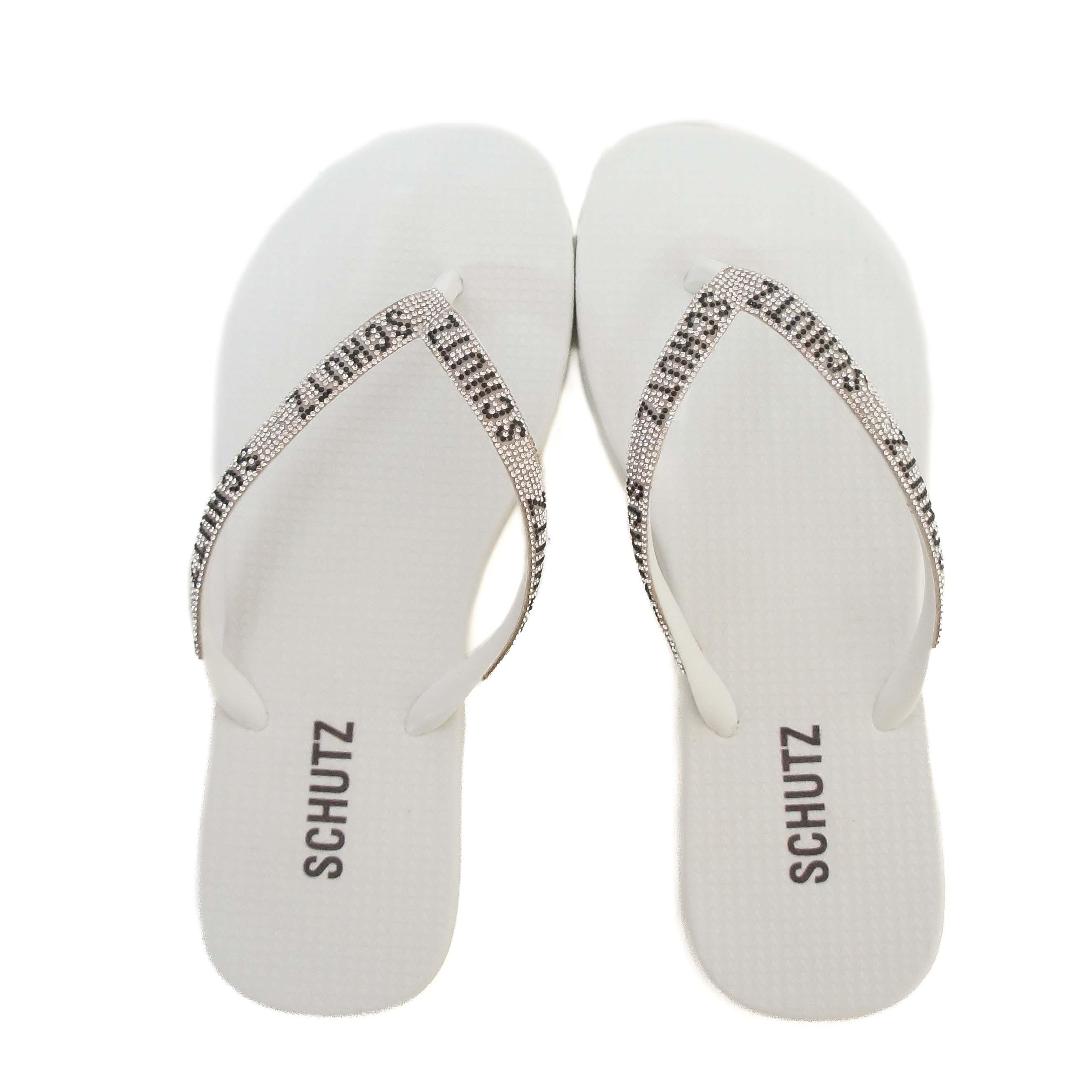 CHINELO DE DEDO BRANCO BRILHO S 20632 0029 0002 SCHUTZ - Vintedoisk