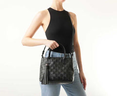 BOLSA TOTE MÉDIA TRAMADA PRETA C 50002 0214 0001 ANACAPRI