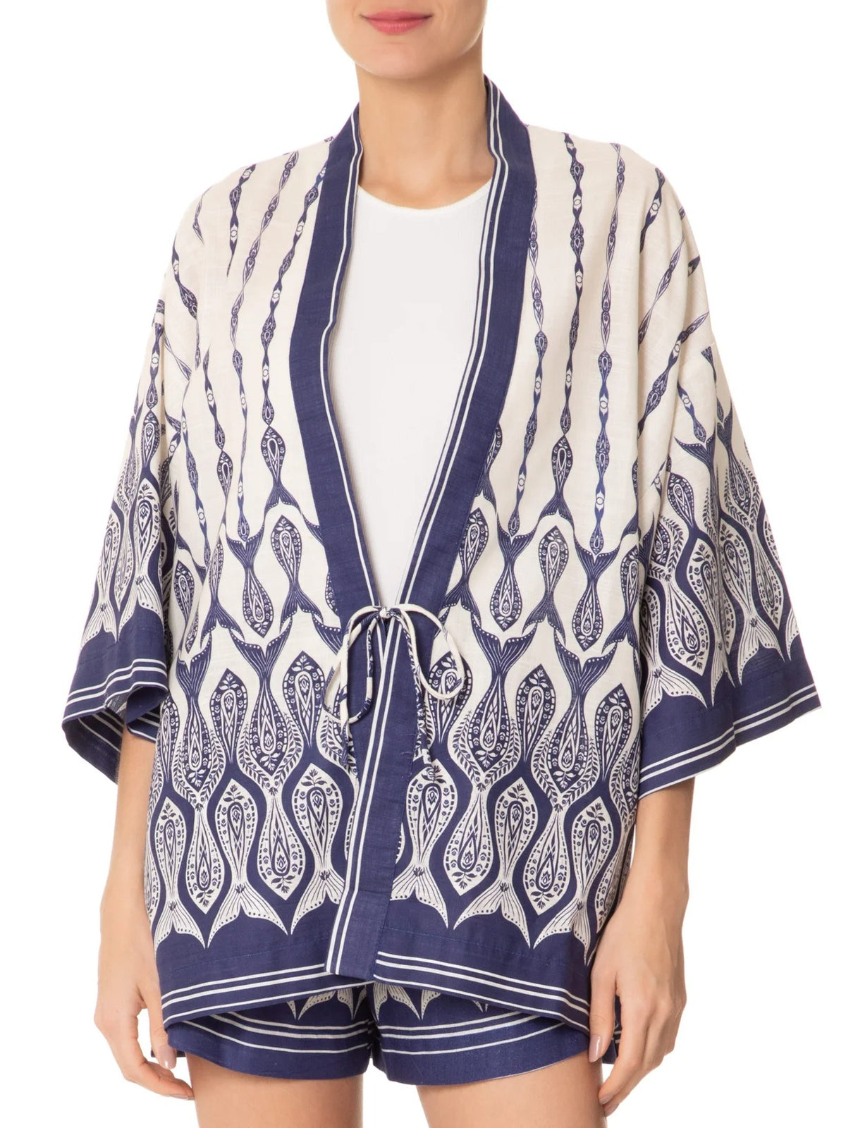 BLUSA KIMONO PEIXEI CORRENTEZA 350999 FARM RIO