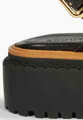 PAPETE PRETA COURO SOLA ALTA S 22491 0001 0001 SCHUTZ