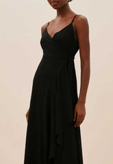 VESTIDO LONGO TRANSPASSE BABADO 103804 CACAY