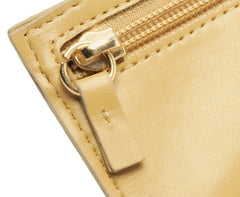 CARTEIRA PEQUENA DIVISÓRIAS ENVELOPE DOURADA C 46018 1717 0004 ANACAPRI