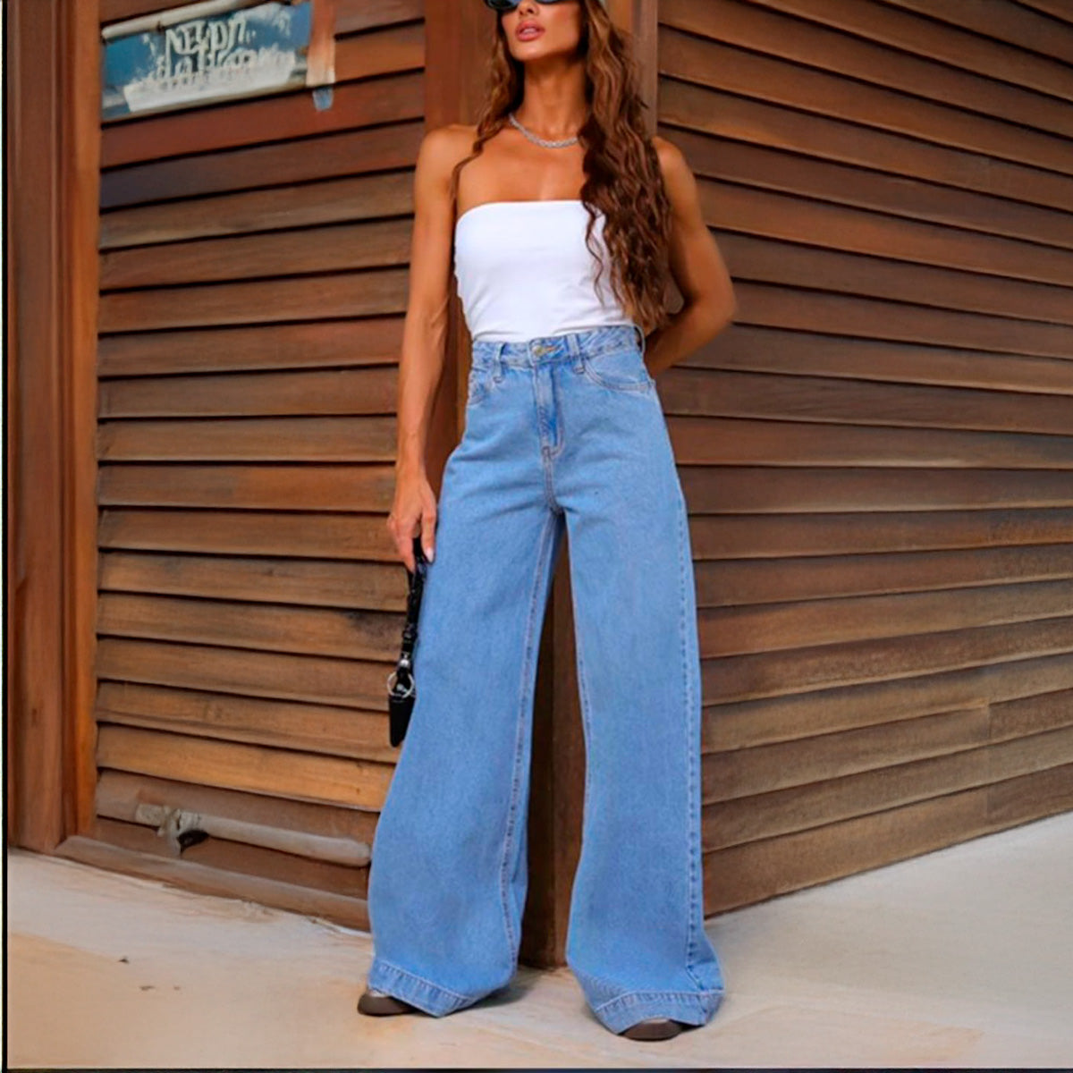 CALÇA JEANS PANTALONA BARRA NORMAL FEM00323 REVANCHE