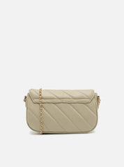 BOLSA TIRACOLO BEGE PEQUENA MATELASSÊ A 50029 0217 0004 AREZZO