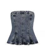 Blusa Feminina Alcance ref. JEANS RECORTES - VintedoisK