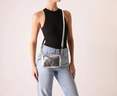 BOLSA TIRACOLO PEQUENA ESSENCIAL PRATEADA C 50001 0001 0052 ANACAPRI
