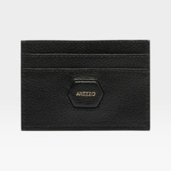 PORTA CARTÕES PRETO COURO TAG HEXAGONAL A 40011 1070 0001 AREZZO