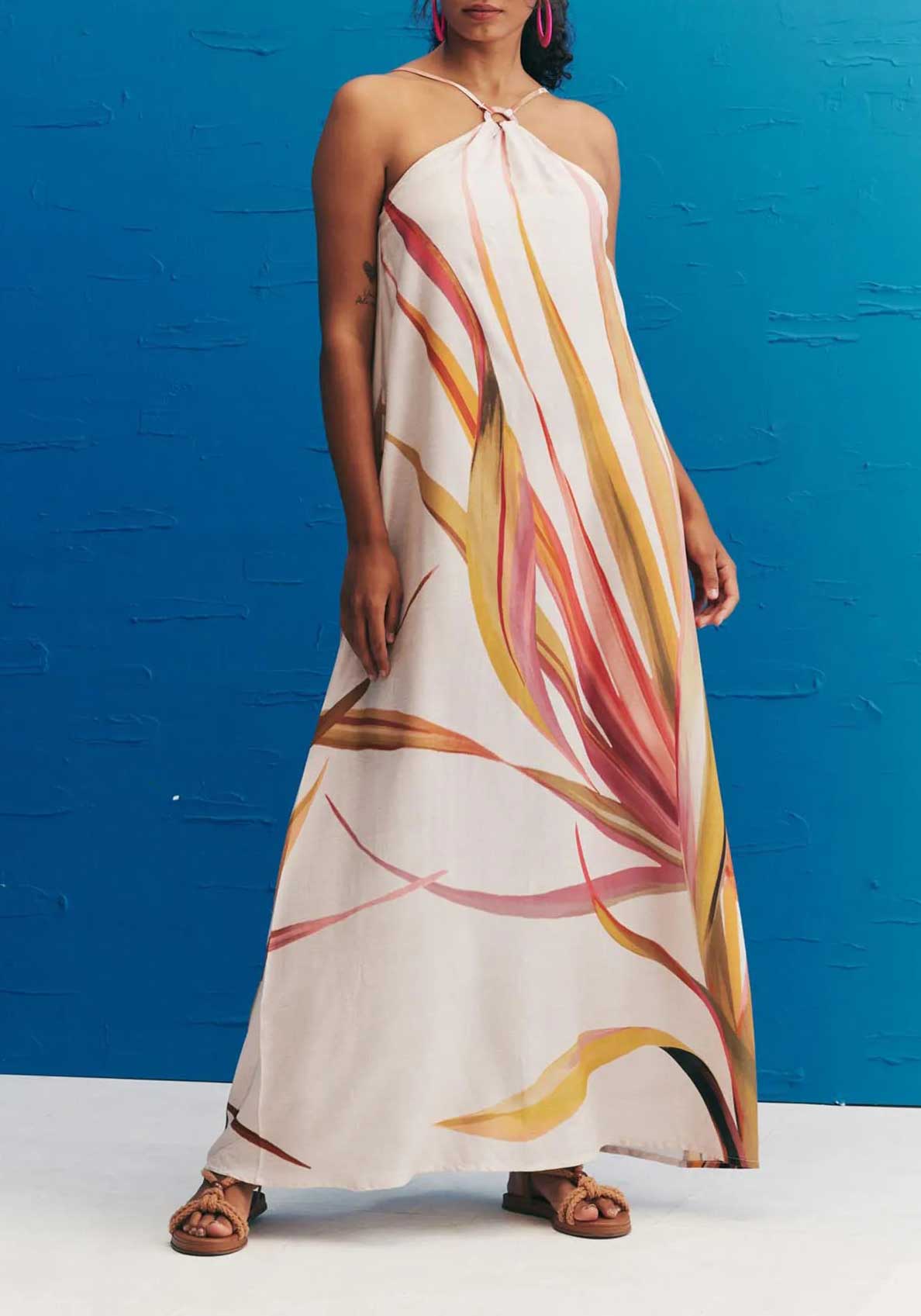 VESTIDO LONGO DET ARGOLA 102894 CACAY