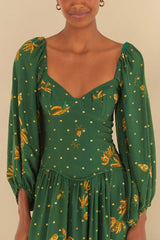 VESTIDO LONGO MANGA BRILHO BANANA 337511 FARM RIO
