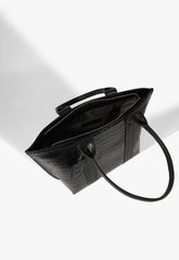 BOLSA SHOPPING NAY CROCO PRETA S 50015 0839 0001 SCHUTZ