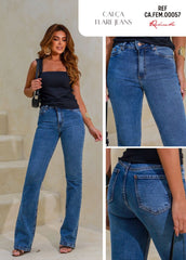 CALÇA JEANS FLARE BARRA NORMAL CFEM00057 REVANCHE