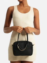 BOLSA TIRACOLO PRETA NOBUCK CORDÃO A 50011 0967 0001 AREZZO