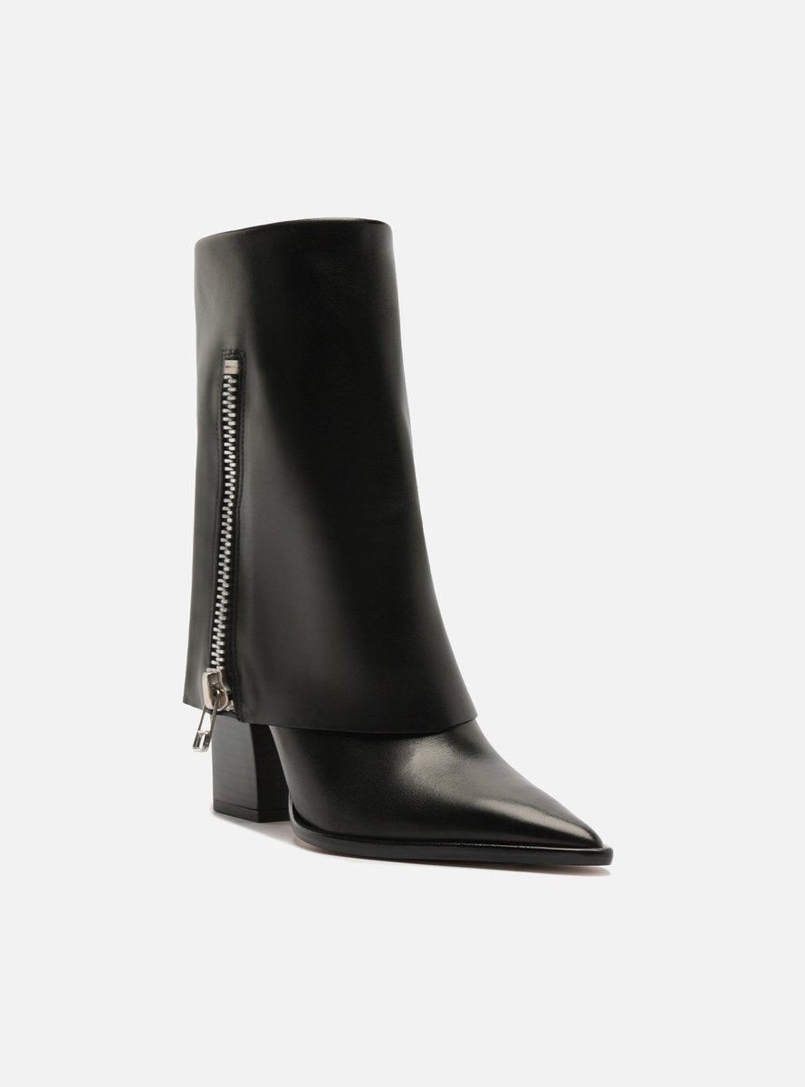 BOTA PRETA COURO CANO MÉDIO CAPA ZÍPER A 04661 0013 0018 AREZZO Imagem secundária do produto