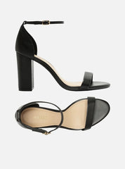 SANDÁLIA PRETA COURO SALTO BLOCO ALTO ISABELLI A 10281 0242 0002 AREZZO