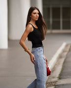 Calça Feminina Alcance ref. JEANS RETA - VintedoisK
