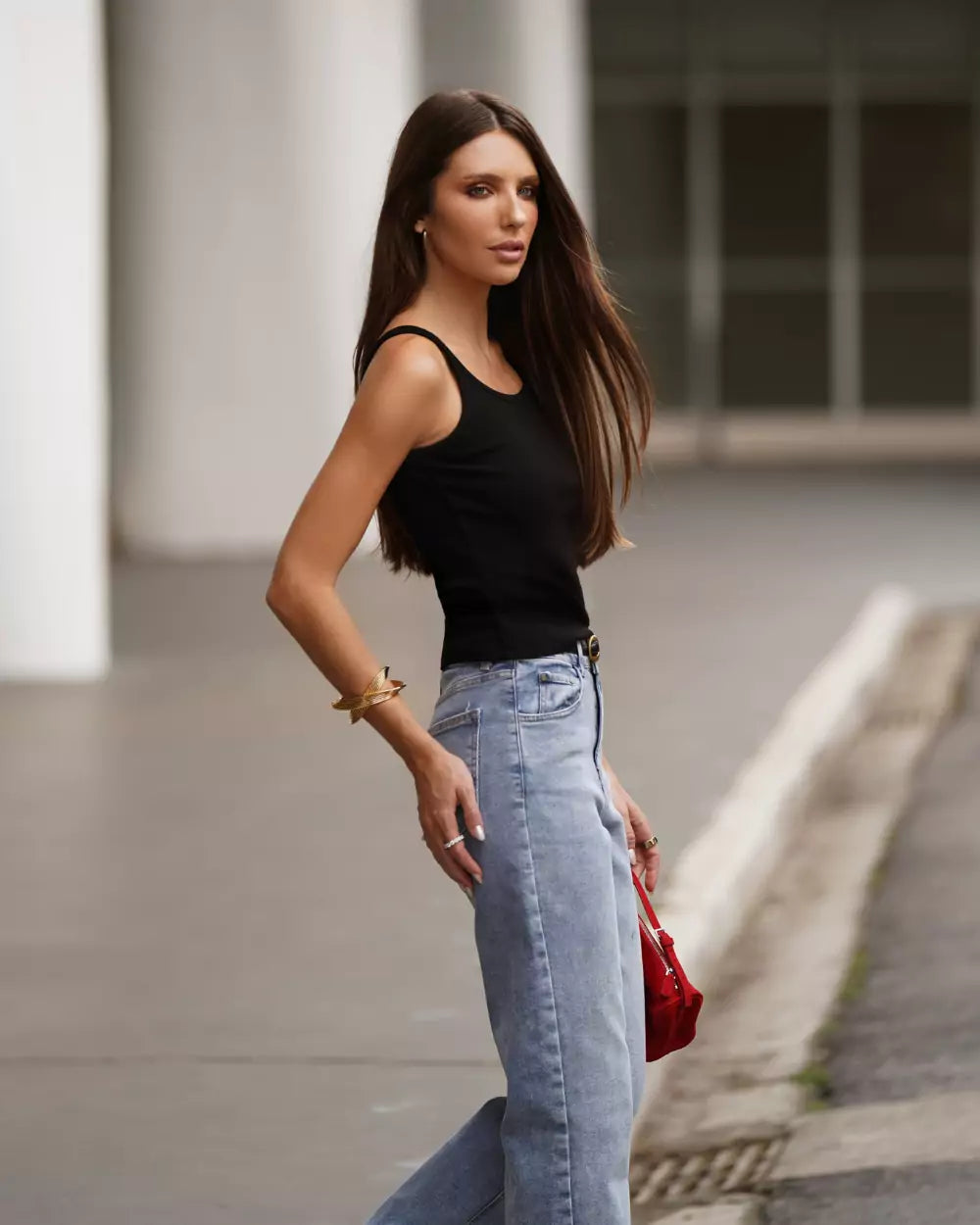 Calça Feminina Alcance ref. JEANS RETA - VintedoisK