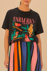 BLUSA T-SHIRT MEDIA PASSAROS 343482 FARM RIO