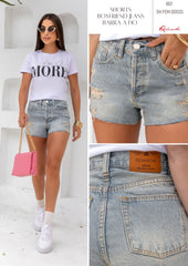 SHORTS JEANS BOYFRIEND BARRA SHFEM00031 REVANCHE