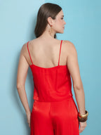 Blusa regata cetim gloss Skenn vista traseira