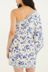 VESTIDO OMBRO SO AZULEJARIA 351151 FARM RIO