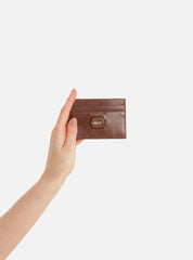 PORTA CARTÕES MARROM COURO TAG HEXAGONAL A 40011 1070 0002 AREZZO