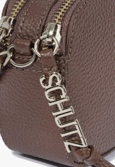 BOLSA TIRACOLO PEQUENA NICKY COURO MARROM S 50015 0865 0002 SCHUTZ