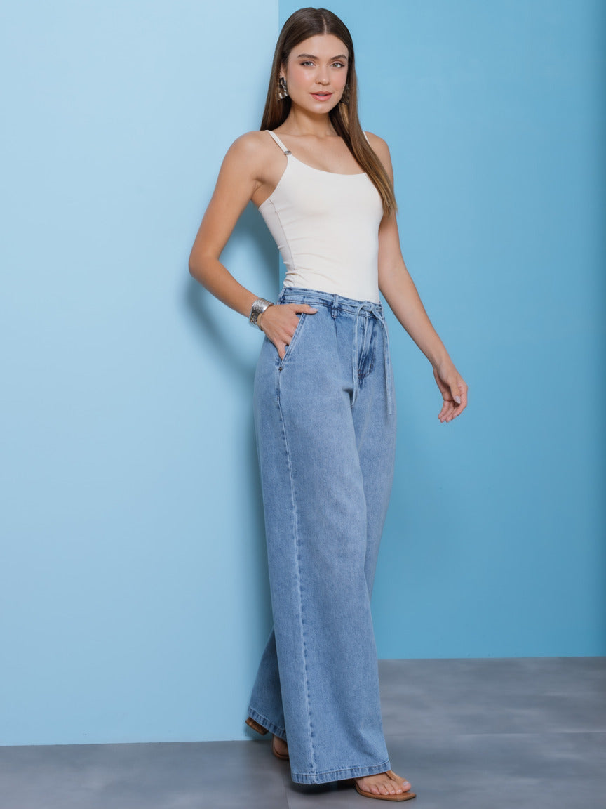 Calça Feminina Skenn ref. JEANS WIDE - VintedoisK