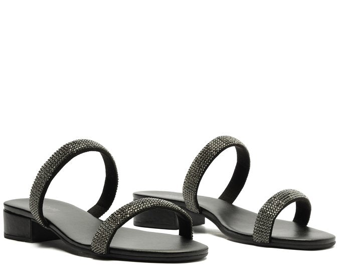 SANDÁLIA MULE GLAM MANTA PRETA C 30114 0087 0009 ANACAPRI Imagem secundária do produto