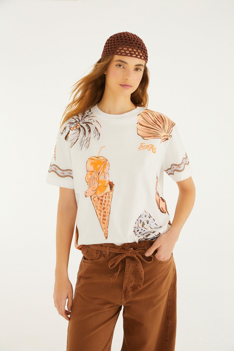 BLUSA T-SHIRT MEDIO SOUVENIR 358699 FARM RIO Imagem secundária do produto