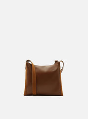 BOLSA TIRACOLO MARROM CLARA ACAMURÇADA FRANJAS A 50011 0962 0002 AREZZO