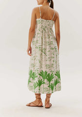 VESTIDO MIDI AREIA ESTAMP BOLSO 101150 CACAY