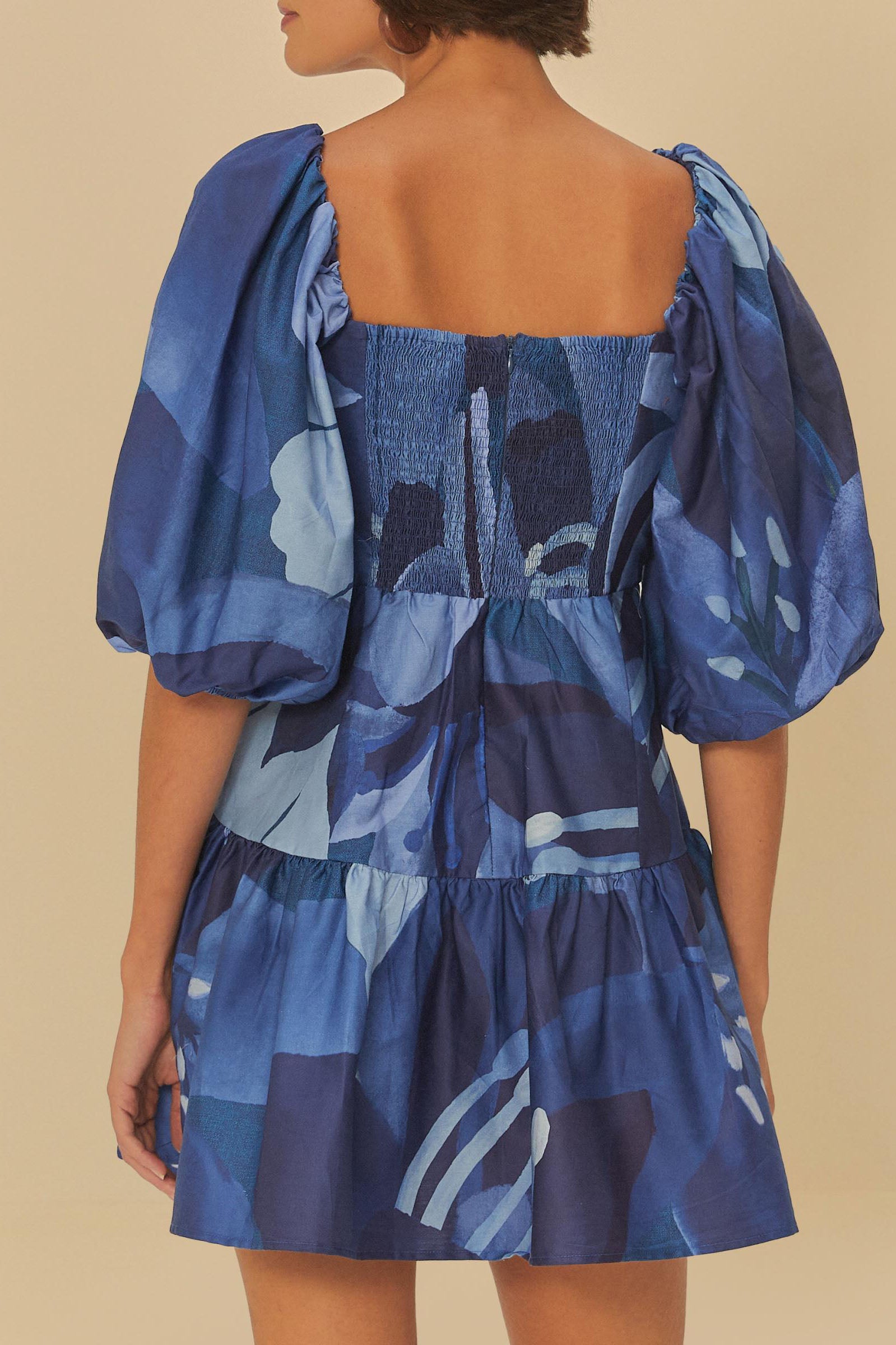 VESTIDO CURTO AQUARELA FLORAL 337612 FARM RIO Imagem secundária do produto