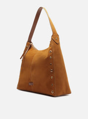 BOLSA HOBO MARROM CLARA ACAMURÇADA GRANDE REBITES A 50011 0961 0002 AREZZO