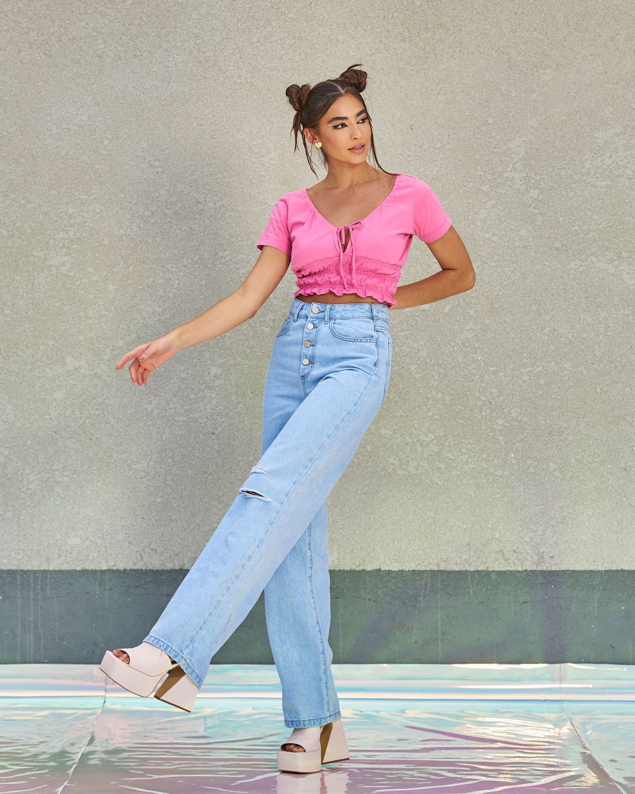 Calça Feminina Alcance ref. JEANS CLARA - VintedoisK