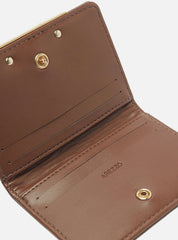 CARTEIRA MARROM CROCO PEQUENA DETALHE METAL A 40011 0310 0007 AREZZO