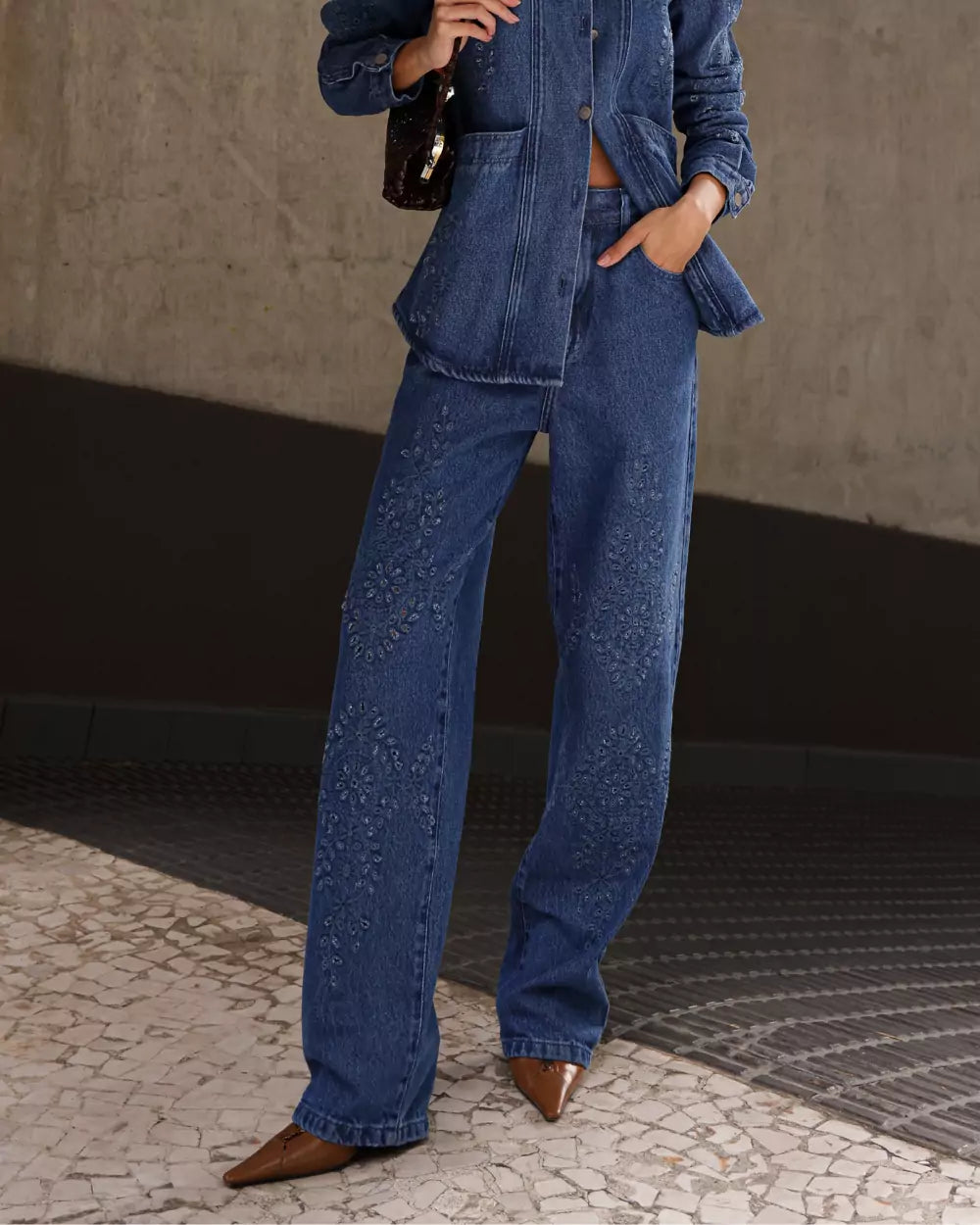Calça Feminina Alcance ref. JEANS RETA - VintedoisK Imagem principal do produto