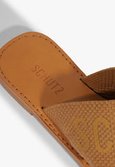 SANDÁLIA RASTEIRA DE X SCHUTZ LOGO MARROM S 20889 0004 0093 SCHUTZ
