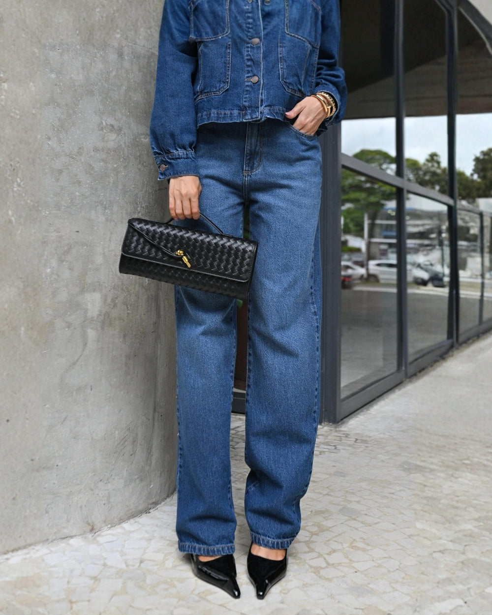 Calça Feminina Alcance ref. JEANS RETA - VintedoisK Imagem principal do produto