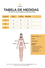 BLUSA TOP JEANS BARRA ASSIMETRICA 8855141 ALCANCE