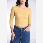 BLUSA CANELADA MANGA 3/4 BLFEM00232 REVANCHE