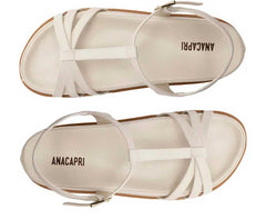 SANDÁLIA PAPETE MINIMALISTA TIRAS FINAS BRANCA C 30714 0025 0001 ANACAPRI