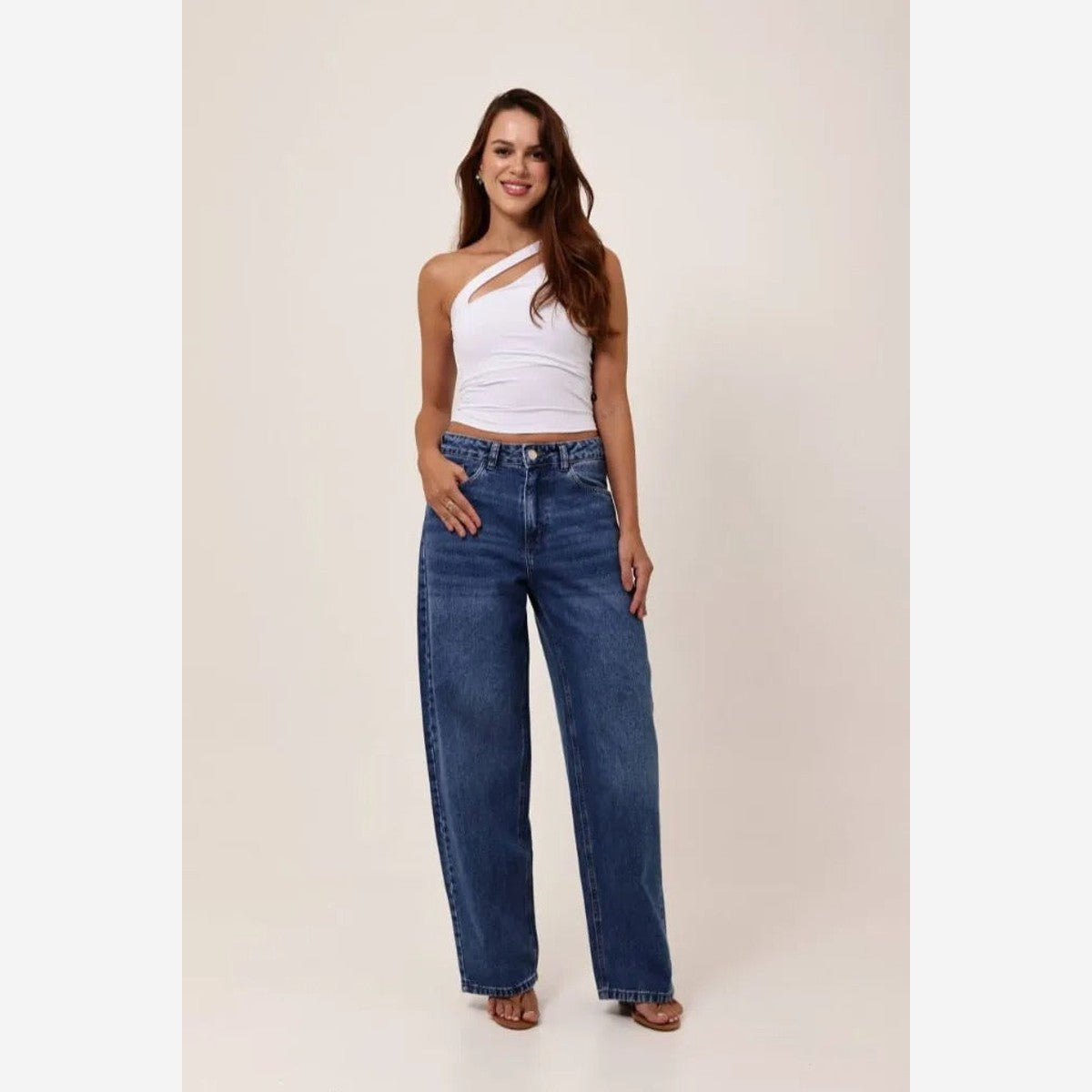CALÇA JEANS BAGGY BARRA NORMAL CAFEM00444 REVANCHE